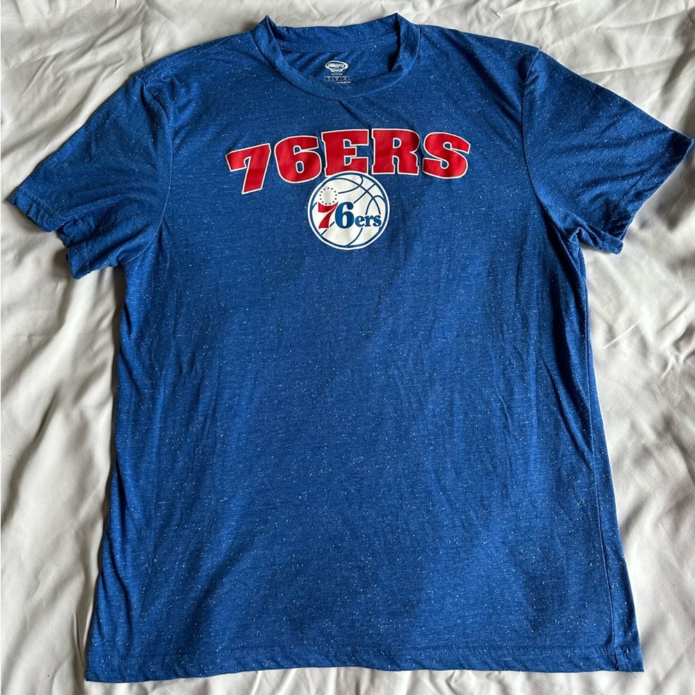 Philadelphia 76ers NBA Basketball Blue T-Shirt Mens Large